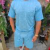 Compleu de vara, Albastru- Bleu, Tricou + Pantalon scurt- CMP139