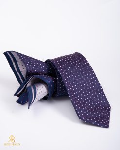 Set Cravata si batista mov cu model- CV1243