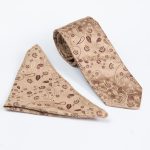 Tie and pocket square set with pattern - CV1212