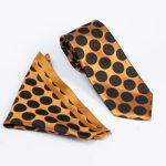 Tie and pocket square set with pattern - CV1224