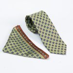 Tie and pocket square set with pattern - CV1144