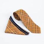 Tie and pocket square set with pattern - CV1156