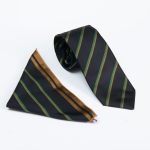 Tie and pocket square set with pattern - CV1163