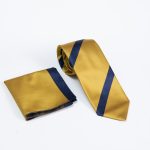 Tie and pocket square set with pattern - CV1166