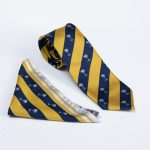 Tie and pocket square set with pattern - CV1168