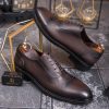 Pantofi eleganți de bărbați din piele naturala, Maro- P1859