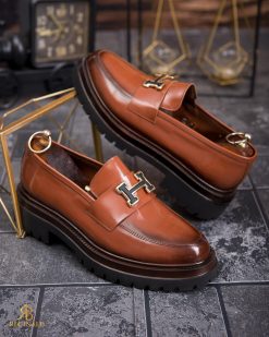 Mocasini de barbati casual, maro, talpa inalta ultra-usoara – AD817