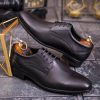 Pantofi de barbati, Negri, OneCut, Piele naturala - P1848