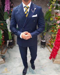 Alternative view of Costum bleumarin, Sacou si Pantalon, lana 100% Super 200`S - C5252