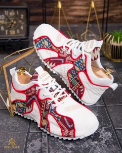 Adidasi de bărbați cu talpa înaltă, albi– AD820