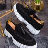 Mocasini de barbati casual, negri, talpa inalta ultra-usoara – AD838