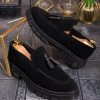 Mocasini de barbati casual, negri, talpa inalta ultra-usoara – AD840