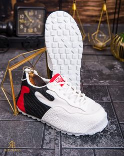 Alternative view of Adidasi de bărbați cu talpa înaltă, albi– AD818