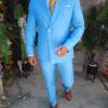 Costum de bărbați, Bleu Ciel- Sacou si Pantalon - C5264