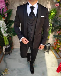 Alternative view of Costum negru NAS/MIRE, Sacou, Pantalon, Vesta, Cravata- C5267