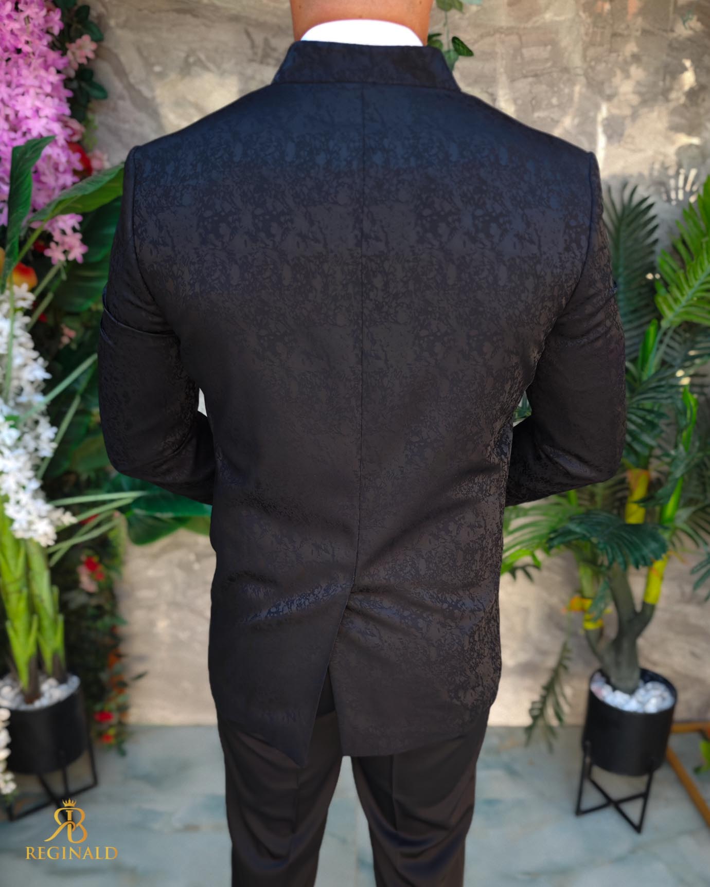 Costum negru NAS/MIRE, Sacou, Pantalon, Papion-C5273 - imagine 8