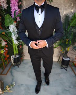 Alternative view of Costum negru NAS/MIRE, Sacou, Pantalon, Vesta, Papion- C5265