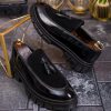 Mocasini de barbati casual, negri, talpa inalta ultra-usoara – AD846