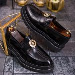 Mocasini de barbati casual, negri, talpa inalta ultra-usoara – AD848