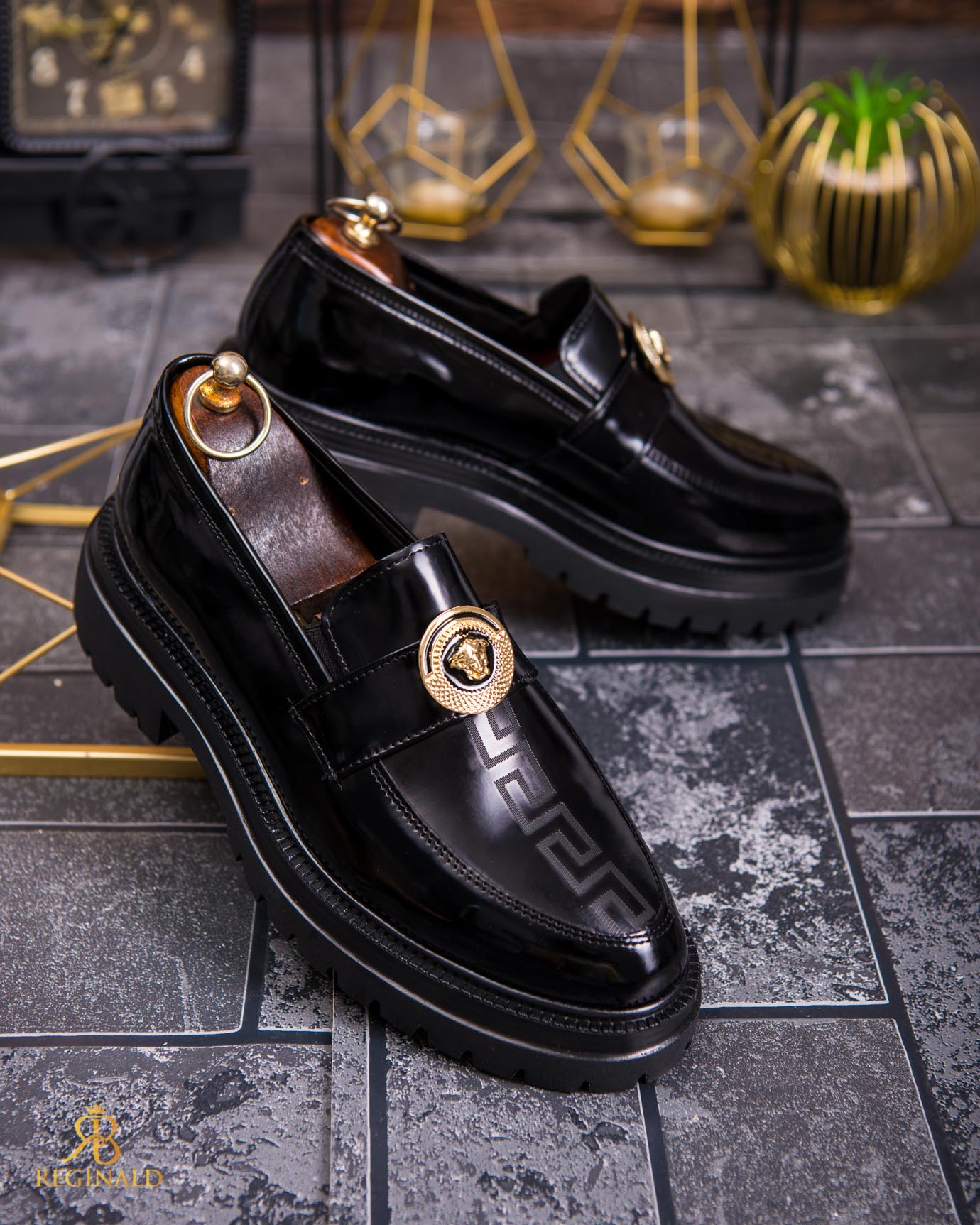 Mocasini de barbati casual, negri, talpa inalta ultra-usoara – AD848 - imagine 3