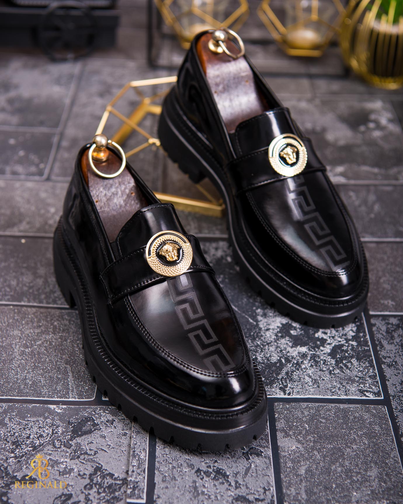 Mocasini de barbati casual, negri, talpa inalta ultra-usoara – AD848 - imagine 5