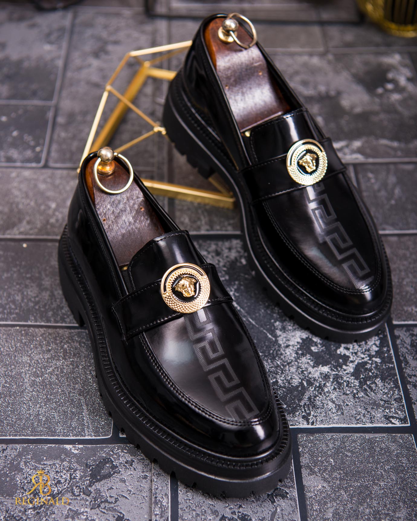 Mocasini de barbati casual, negri, talpa inalta ultra-usoara – AD848 - imagine 6