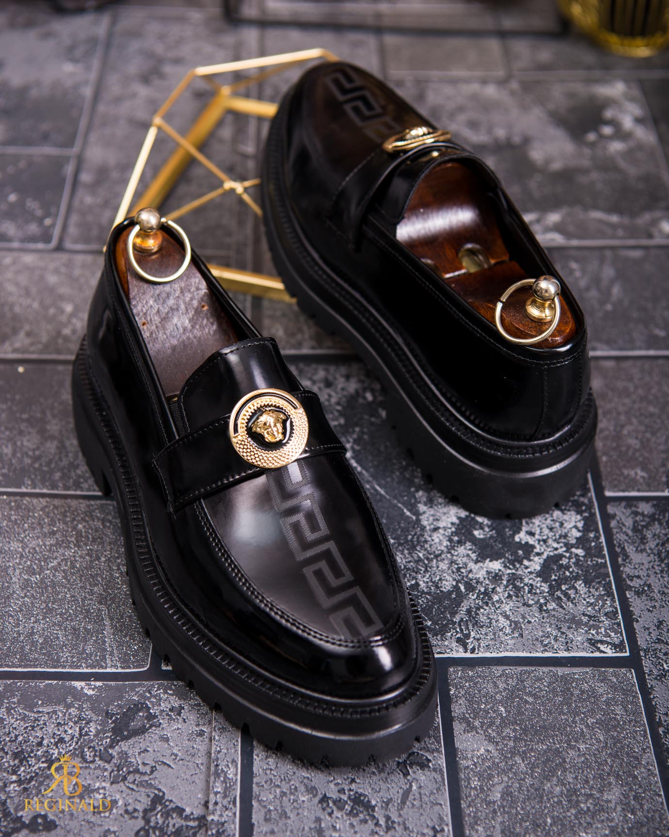 Mocasini de barbati casual, negri, talpa inalta ultra-usoara – AD848 - imagine 7