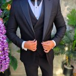 Costum de barbati de ceremonie Set: Sacou, Vesta, Pantalon, Papion- C5277