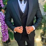 Costum de barbati de ceremonie Set: Sacou, Vesta, Pantalon, Papion- C5278