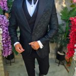 Costum de barbati de ceremonie Set: Sacou, Vesta, Pantalon, Papion- C5280