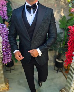 Costum de barbati de ceremonie Set: Sacou, Vesta, Pantalon, Papion- C5280