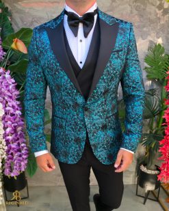 Alternative view of Costum de barbati de ceremonie Set: Sacou, Vesta, Pantalon, Papion- C5274