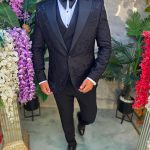 Costum de barbati de ceremonie Set: Sacou, Vesta, Pantalon, Papion- C5281