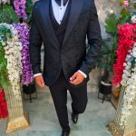 Costum de barbati de ceremonie Set: Sacou, Vesta, Pantalon, Papion- C5285
