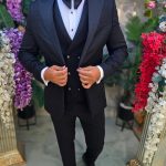 Costum de barbati de ceremonie Set: Sacou, Vesta, Pantalon, Papion- C5287
