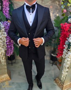 Costum de barbati de ceremonie Set: Sacou, Vesta, Pantalon, Papion- C5287