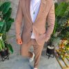 Costum de bărbați, Maro deschis: Sacou si Pantalon - C5290