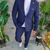 Costum de bărbați, Bleumarin : Sacou si Pantalon - C5291