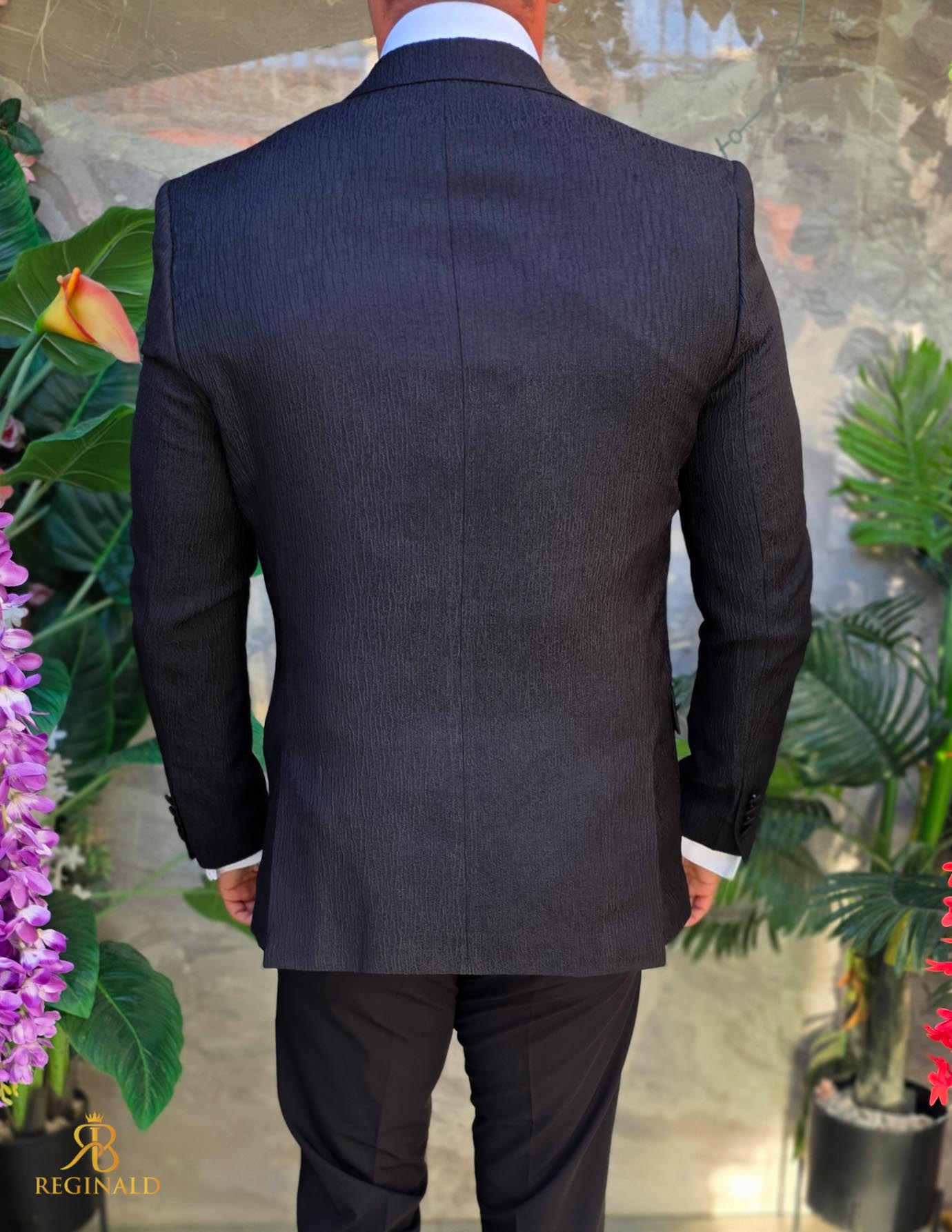 Costum de barbati de ceremonie Set: Sacou, Vesta, Pantalon, Papion- C5277 - imagine 6