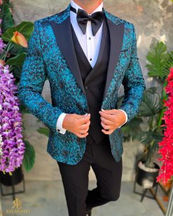 Costum de barbati de ceremonie Set: Sacou, Vesta, Pantalon, Papion- C5274