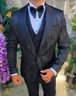 Alternative view of Costum de barbati de ceremonie Set: Sacou, Vesta, Pantalon, Papion- C5279