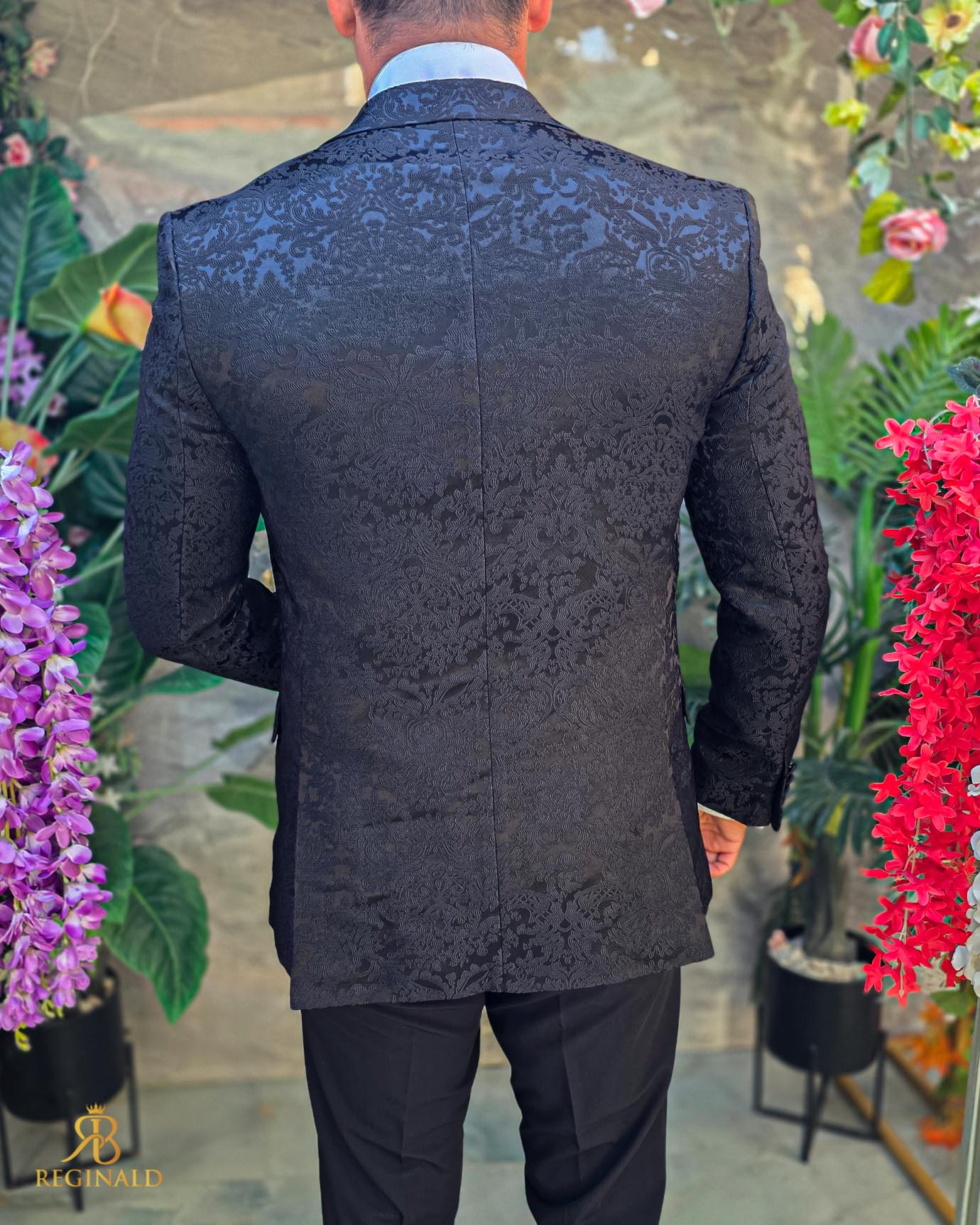 Costum de barbati de ceremonie Set: Sacou, Vesta, Pantalon, Papion- C5281 - imagine 8