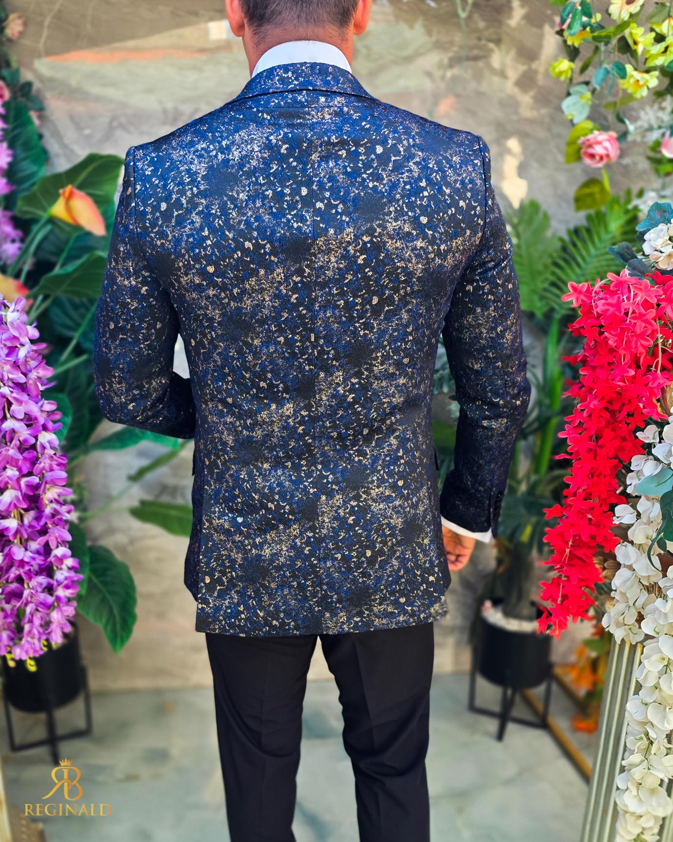 Costum de barbati de ceremonie Set: Sacou, Vesta, Pantalon, Papion- C5284 - imagine 8