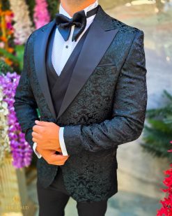 Alternative view of Costum de barbati de ceremonie Set: Sacou, Vesta, Pantalon, Papion- C5285