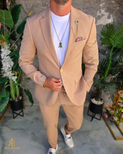 Alternative view of Costum de bărbați, Crem: Sacou si Pantalon - C5298