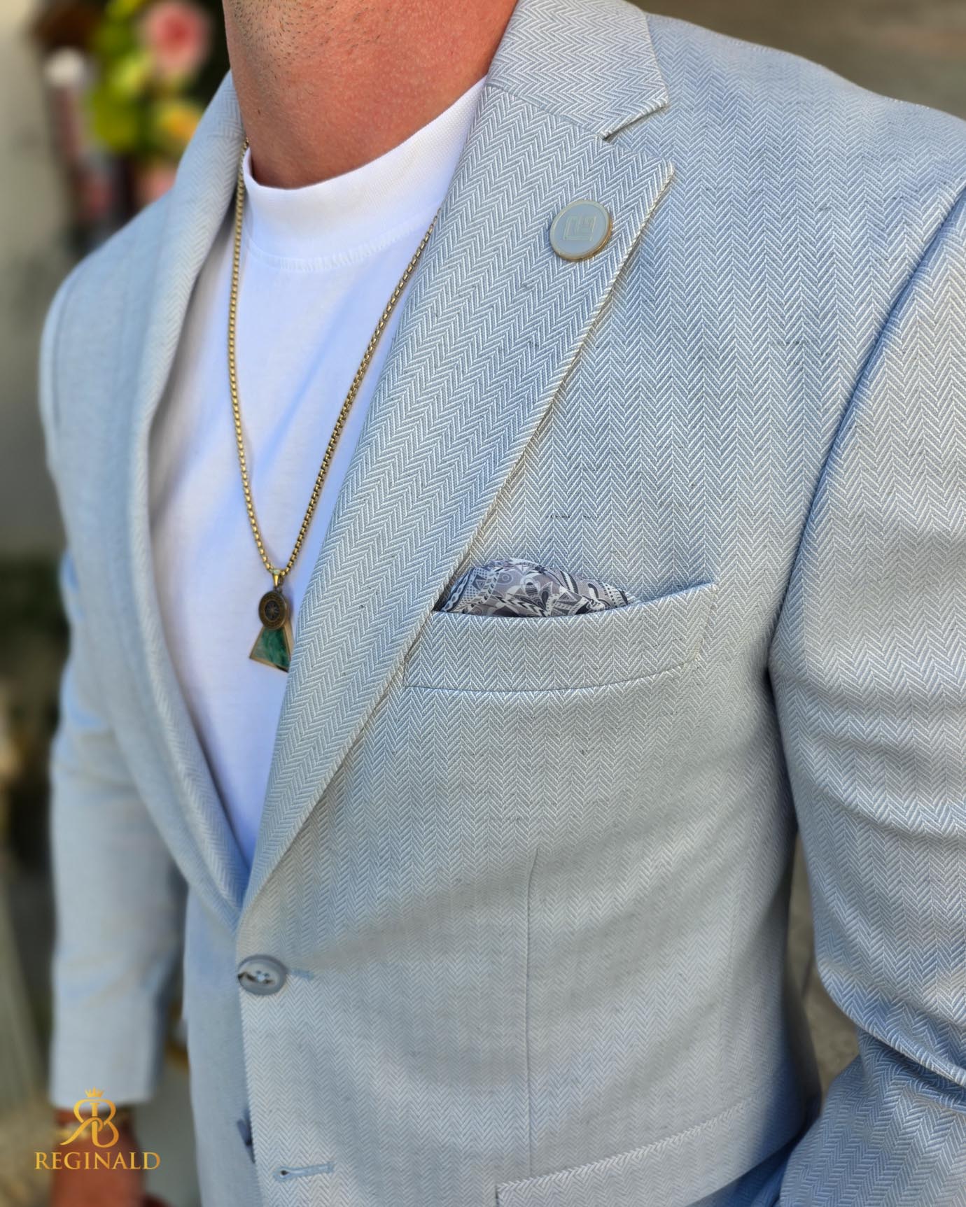 Costum de bărbați, Bleu: Sacou si Pantalon - C5299 - imagine 9