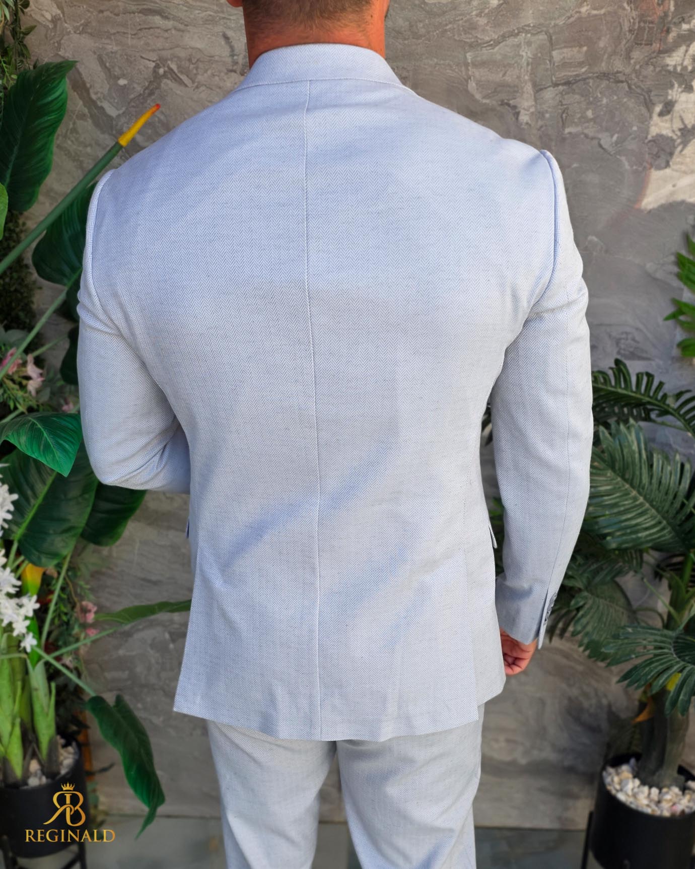 Costum de bărbați, Bleu: Sacou si Pantalon - C5299 - imagine 10