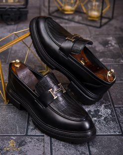 Mocasini de barbati casual, negri, talpa inalta ultra-usoara – AD867