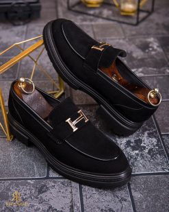 Mocasini de barbati casual, negri, talpa inalta ultra-usoara – AD869