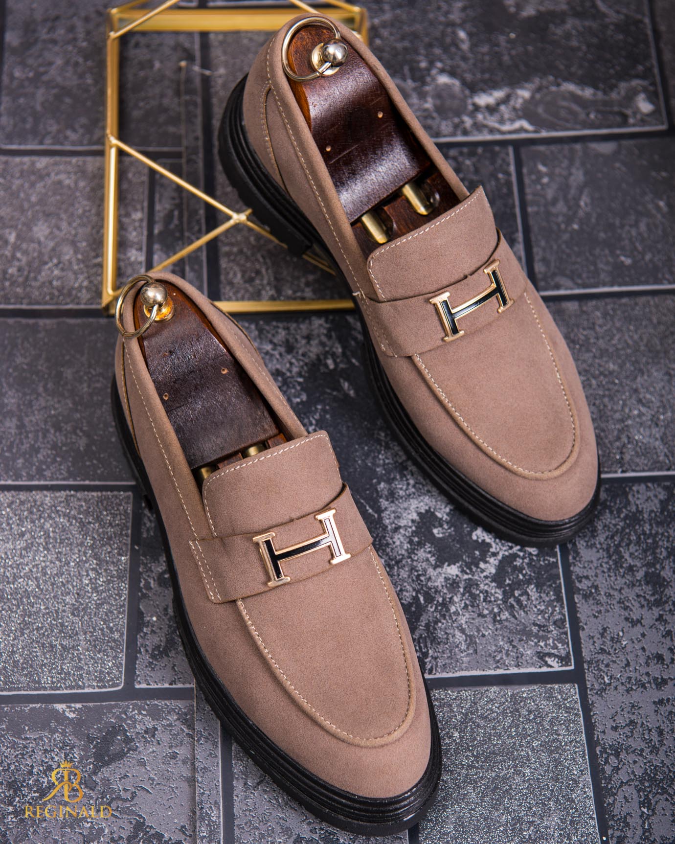 Mocasini de barbati casual, maro, talpa inalta ultra-usoara – AD865 - imagine 3